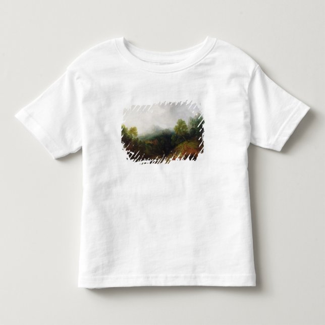 T-shirt Thomas Gainsborough | um vale da montanha com (Frente)