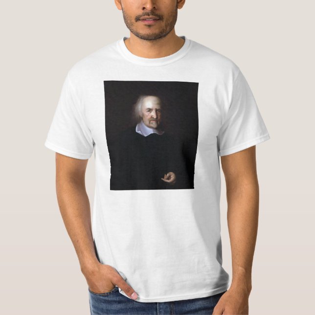 T-shirt Thomas Hobbes por John Michael Wright (Frente)