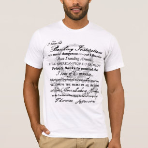 T-shirt Thomas Jefferson em bancos