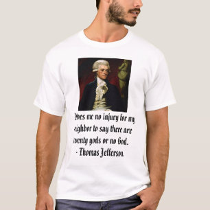 T-shirt Thomas Jefferson na liberdade religiosa