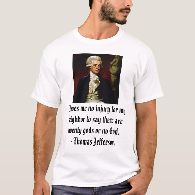 T-shirt Thomas Jefferson na liberdade religiosa (Frente)