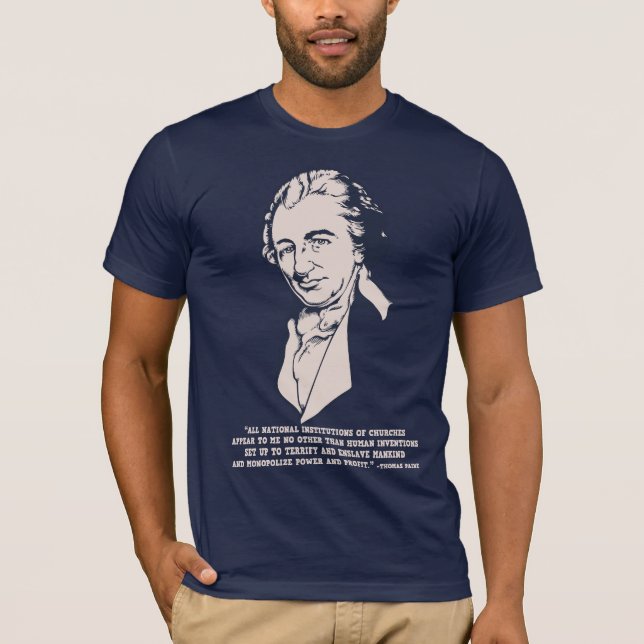 T-shirt Thomas Paine - Mega-Igrejas (Frente)