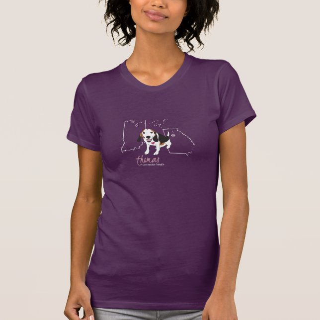 T-shirt Thomas Tee - Canvas das mulheres Bella (roxo) (Frente)