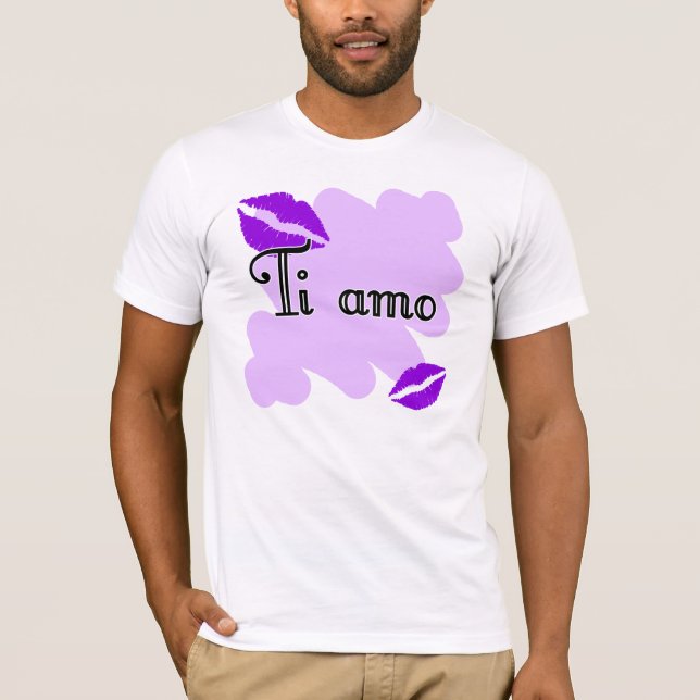T-shirt Ti amo - Italiano eu te amo (Frente)