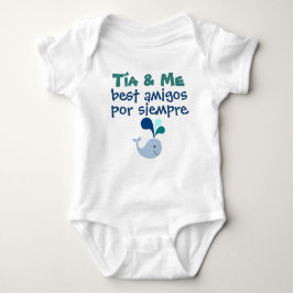 T-shirt Tía & mim bodysuit do bebê