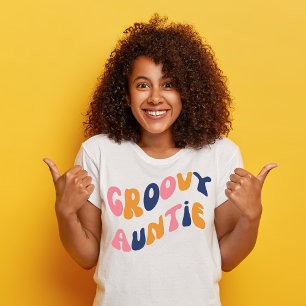 T-shirt Tia Retro Groovy anos 70 Tia Retro