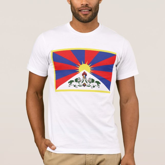T-shirt tibetano da bandeira (Frente)