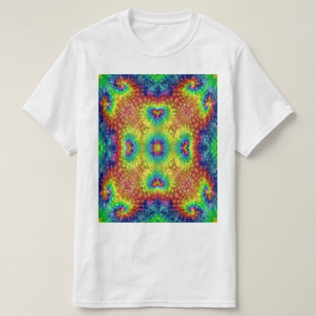 T-shirt Tie Sky Vintage Fractal Caleidoscópio (Frente do Design)