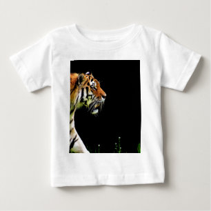 T-shirt Tiger Aproximando-se - Trabalho de arte animal sel