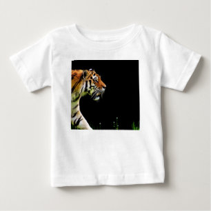 T-shirt Tiger Aproximando-se - Trabalho de arte animal sel