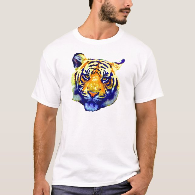 T-shirt Tiger Eyes Pop Art (Frente)