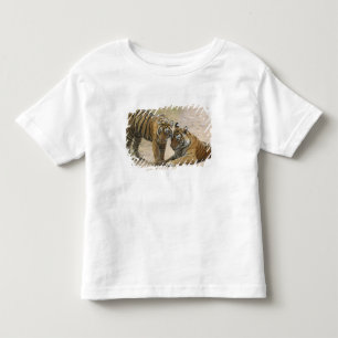 T-shirt Tigre-de-bengala-real e filhote - Tocando à frente