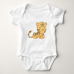 T-shirt Tigre de sorriso bonito feito sob encomenda Cub do