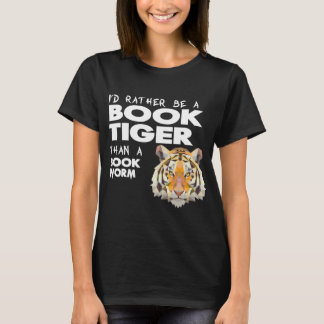 T-shirt Tigre do livro = amante de livro - sem-fim de