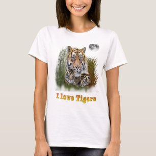 T-shirt Tigre e filhotes