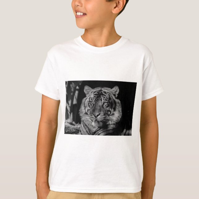 T-shirt Tigre preto e branco (Frente)