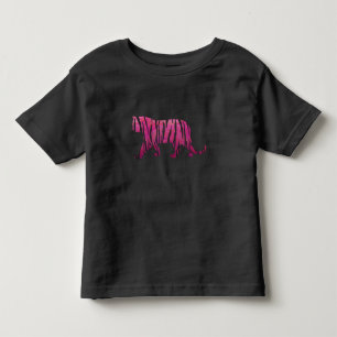 T-shirt Tigre Preto e Rosa Quente da Silhueta