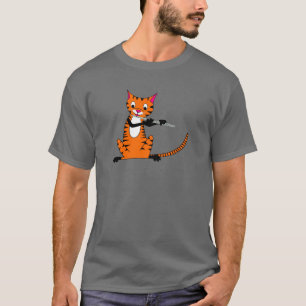 T-shirt Tigre que joga a flauta