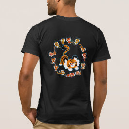 T-shirt Tigres de Cartoon Bonitos Tigres Mandala (Azul) T-