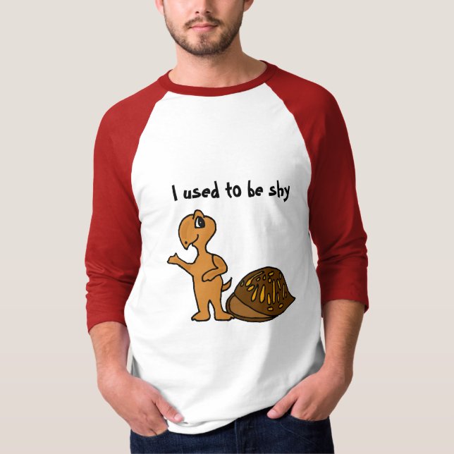 T-shirt tímido engraçado da tartaruga AF (Frente)