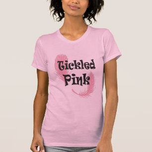 T-shirt tingida de mulheres rosa