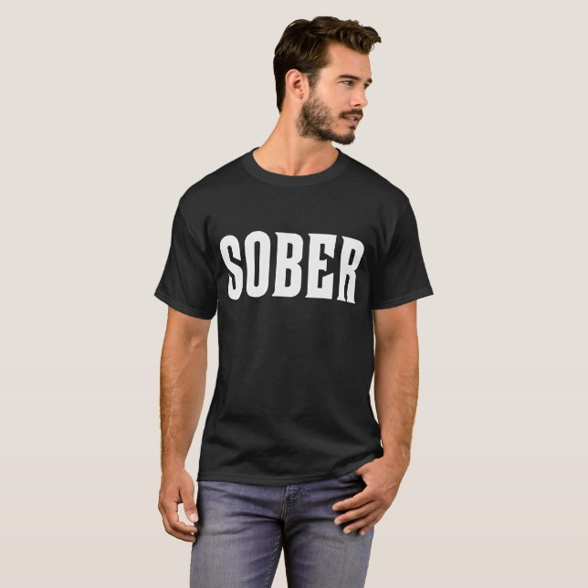 T-shirt Tinta branca SOBER (Frente Completa)