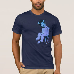 T-shirt tinta de macaco emo