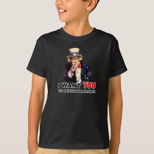 T-shirt Tio Sam QUER QUE VOCÊ ME DEIXE EM PAZ