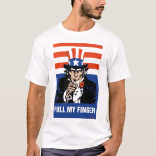 T-shirt Tio Sam-Tração meu dedo