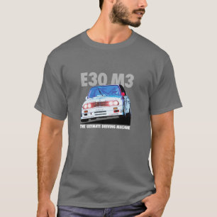 T-shirt Tipo branco do piloto de BMW E30 M3 DTM