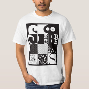 T-shirt Tipografia abstrata