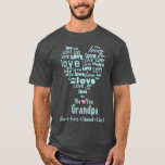 T-shirt Tipografia Ama Coração "Nós Amo-Te" Personalizado<br><div class="desc">Mostre ao vovô, Pai, tio, filho, marido ou qualquer pessoa especial na sua vida o quanto eles são amados com esta doce roupa de homem personalizada. Personalize-o com o seu próprio texto de acordo com a ocasião ou clique no botão "Personalizar" para ir para a ferramenta design onde você pode...</div>