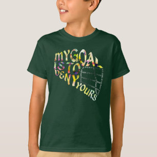 T-shirt Tipografia da máscara do Goalie do Lacrosse