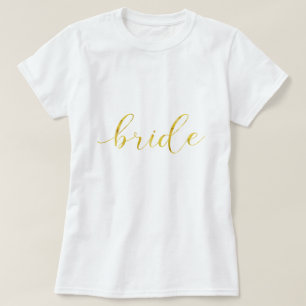 T-shirt Tipografia do Gold Foil Bride