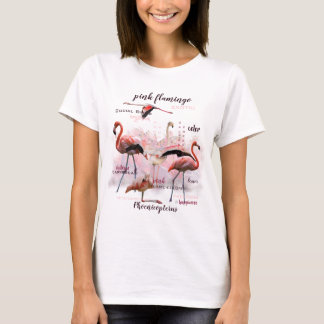 T-shirt Tipografia Flamingo Rosa | Personalizado