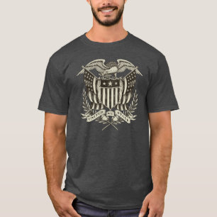 T-shirt tirado mão de Eagle do americano