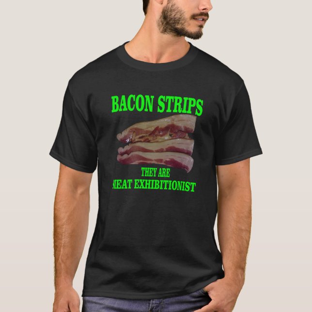 T-shirt Tiras de bacon (Frente)