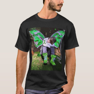 T-shirt Tired Lyme Disease Warrior com Angel Wings Cell