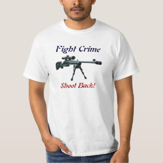 T-shirt Tiro do crime da luta para trás