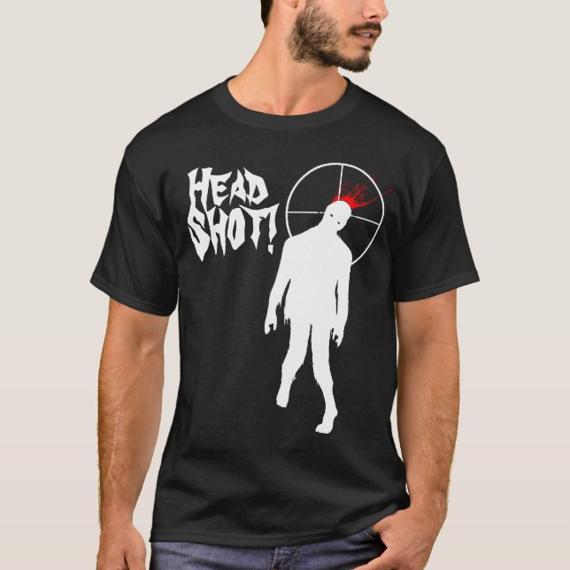 T-shirt Tiro principal do zombi! (Frente)