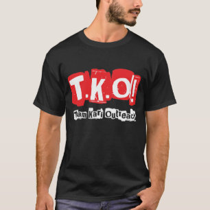 T-shirt TKO: Preto velho do estilo do punk