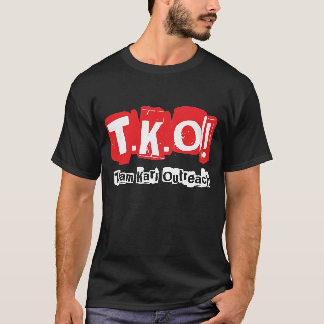 T-shirt TKO:  Preto velho do estilo do punk (Frente)