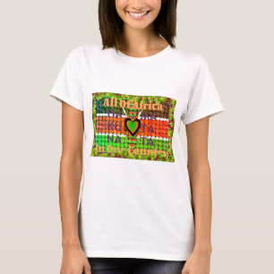 T-shirt Toda a África em um país. Torná-lo sinalizador do