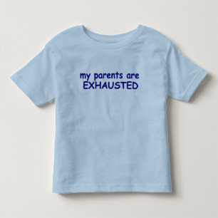 T-shirt Toddler Boy Blue Os meus pais estão exaustos na ca