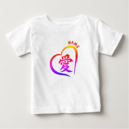 T-shirt Toddler Ruffle Tee W/ PERSONALIZÁVEL KANJI PARA AM