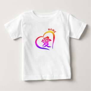 T-shirt Toddler Ruffle Tee W/ PERSONALIZÁVEL KANJI PARA AM