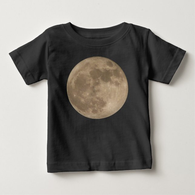 T-shirt Todler Moon Shirt Full Moon Baby Sweshirt (Frente)