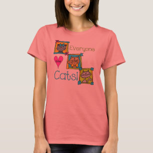 T-shirt Todo Mundo Adora Gatos