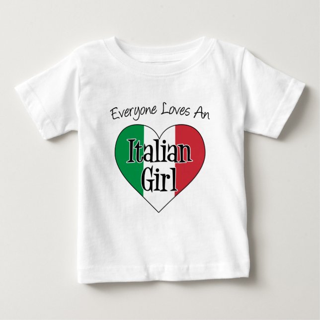 T-shirt Todo Mundo Adora Uma Garota Italiana (Frente)