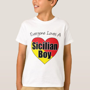 T-shirt Todos ama o menino siciliano